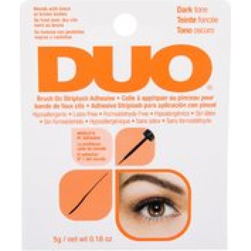 Ardell Duo Brush-On Striplash Adhesive Dark Tone - Glue for false eyelashes with double brush 5 g
