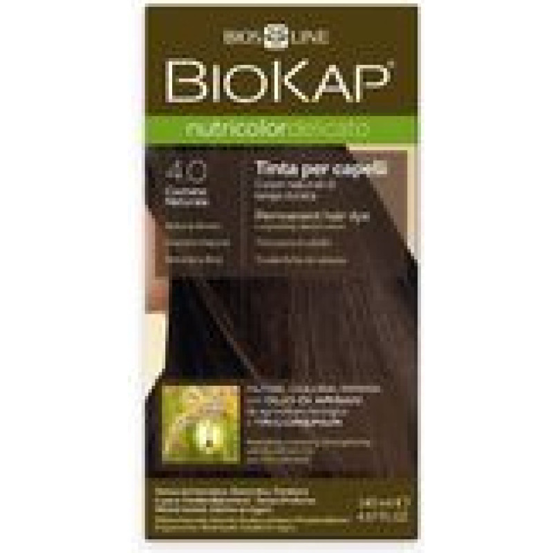 Biokap NUTRICOLOR DELICATO - Barva na vlasy - 4.00 Hněd&aacute; přirozen&aacute; 140 ml