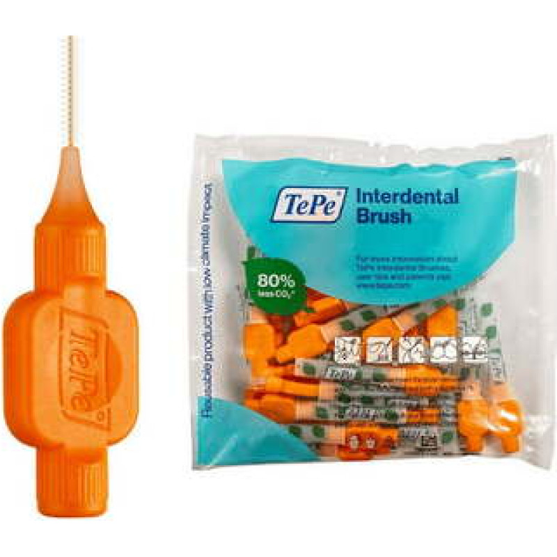 Tepe Interdental Brush Extra Soft (0.45 mm orange 8 pcs) - Very fine interdental brushes