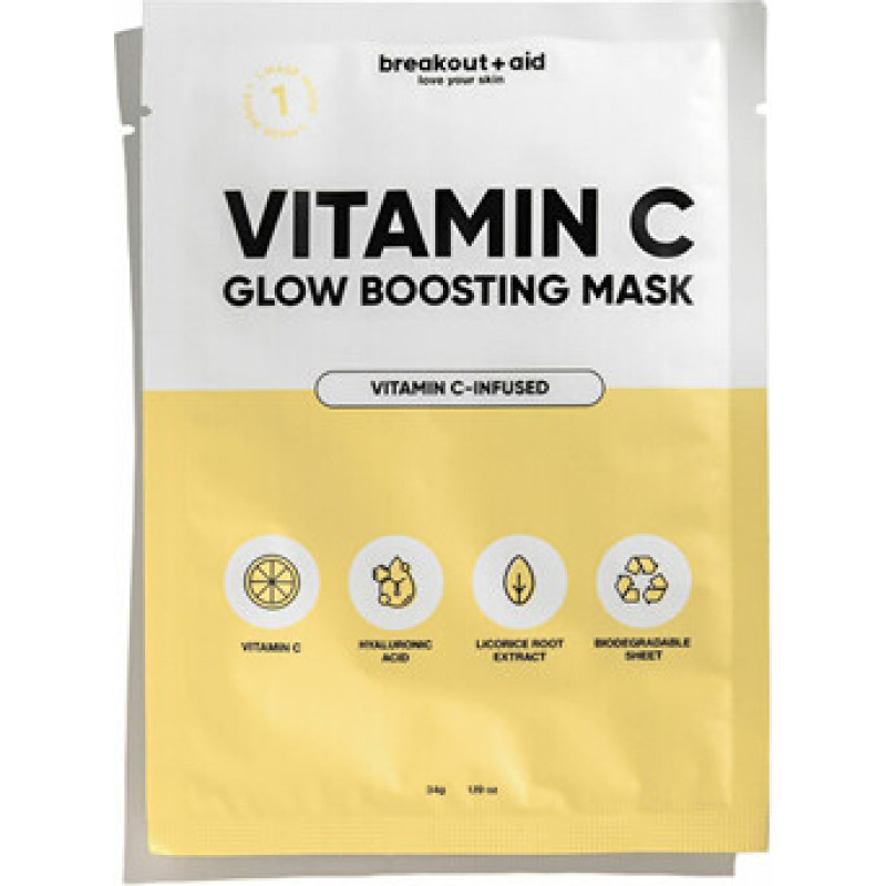 Breakout+Aid C Glow Boosting Mask - Rozjasňuj&iacute;c&iacute; maska s vitam&iacute;nem
