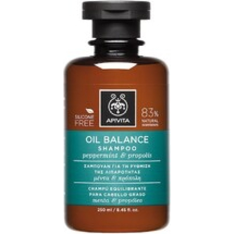 Apivita Oil Balance Shampoo - Hloubkově čist&iacute;c&iacute; &scaron;ampon pro mastnou pokožku hlavy