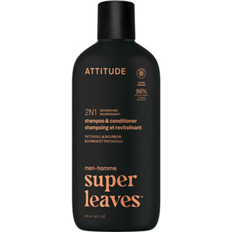 Attitude Super Leaves Patchouli & Bourbon Shampoo & Conditioner - P&aacute;nsk&yacute; vyživuj&iacute;c&iacute; &scaron;ampon a kondicion&eacute;r 2v1