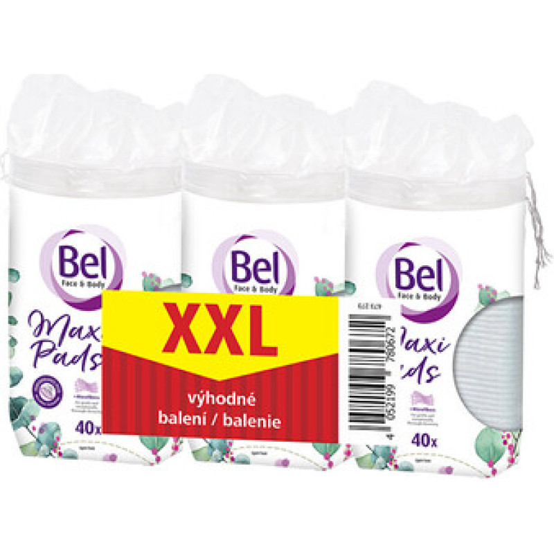BEL Face & Body Cosmetic ( 3 x 40 ks ) - Sada ov&aacute;ln&yacute;ch odličovac&iacute;ch tamponů