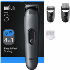 Braun Series 3 AIO3500 Grey - Multifunkčn&iacute; zastřihovač 4v1