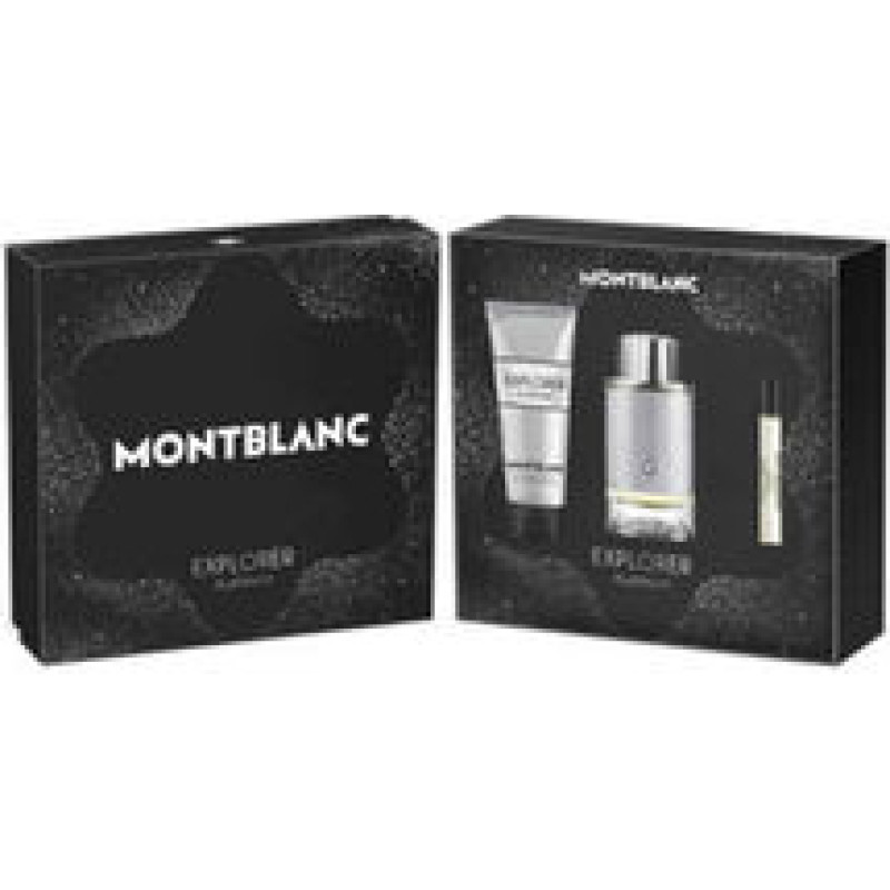 Mont Blanc Explorer Platinum Gift set EDP 100 ml, shower gel 100 ml and miniature EDT 7.5 ml