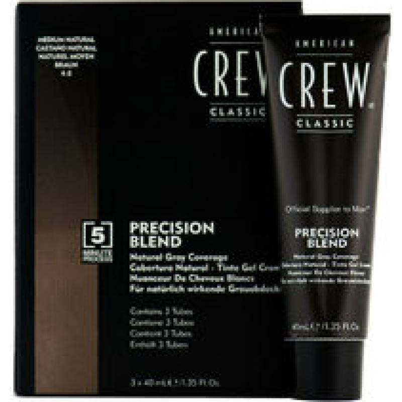 American Crew PRECISION BLEND Natural Gray Coverage - Toning hair mousse for gray hair 3 x 40 ml