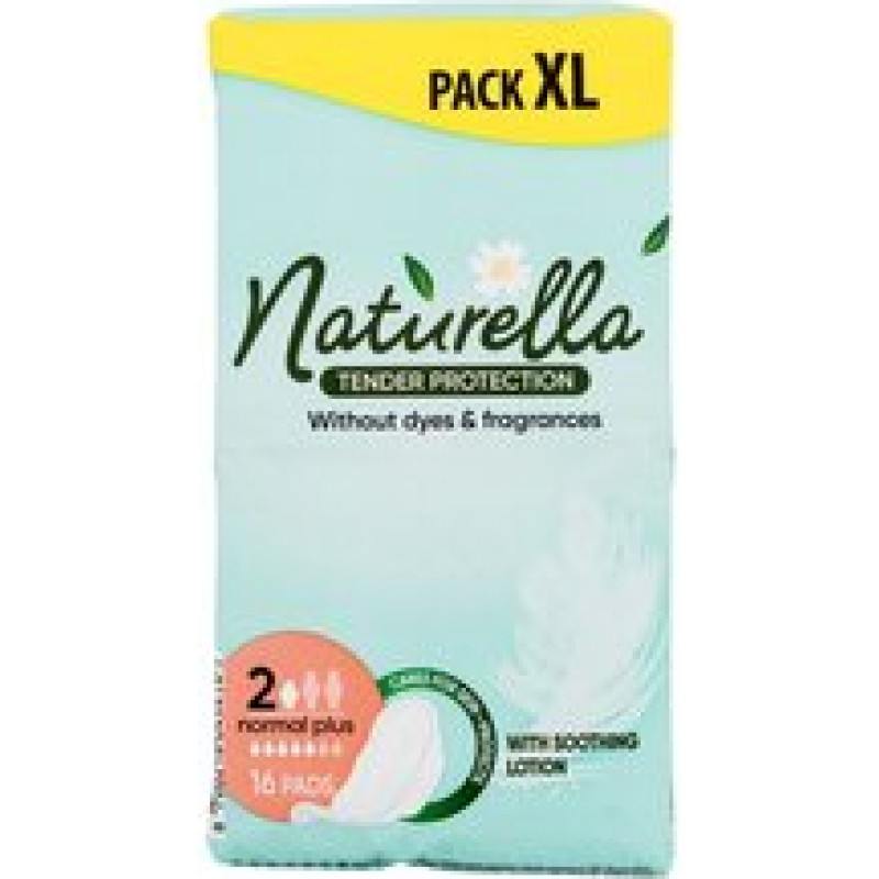 Naturella Tender Protection Normal Plus - &Scaron;etrn&eacute; hygienick&eacute; vložky s křid&eacute;lky
