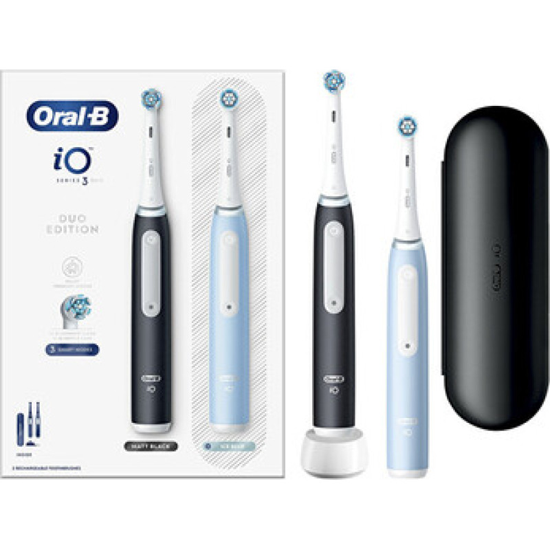 Oral B iO Series 3 Duo ( Black/Ice Blue ) - Elektrick&yacute; kart&aacute;ček