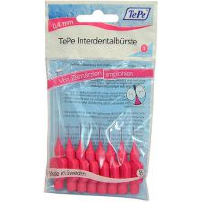 Tepe Interdental Brush Normal (0.4 mm pink 8 pcs) - interdental toothbrushes