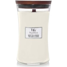Woodwick White Tea & Jasmine Vase (White Tea & Jasmine) - Scented candle