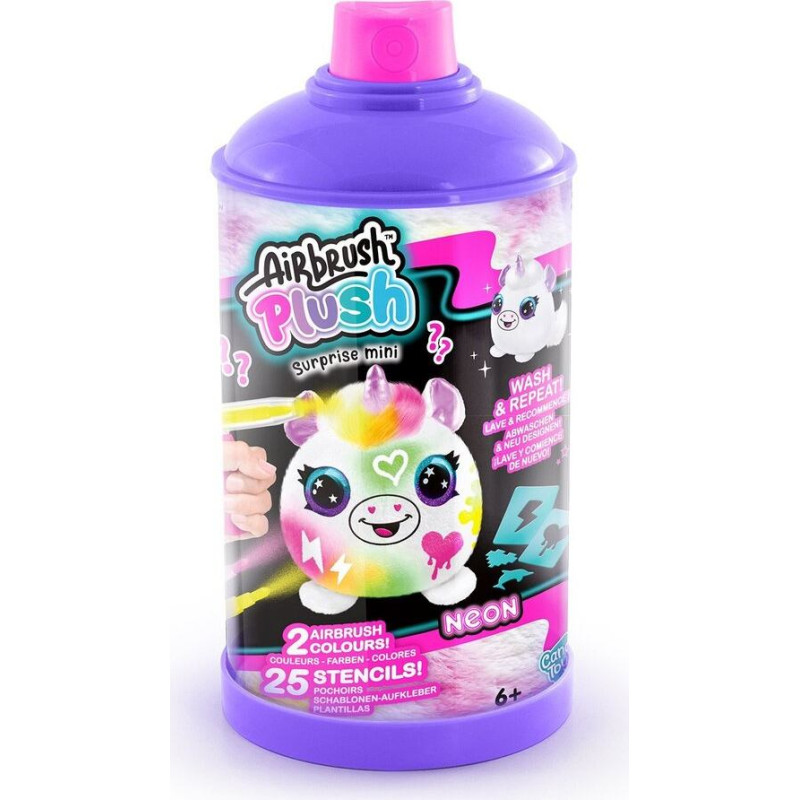 Airbrush Plush - Neon mini Mystery Kit PDQ plīša rotaļlieta