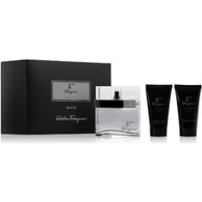 Salvatore Ferragamo F By Ferragamo Pour Homme Black D&aacute;rkov&aacute; sada EDT 100 ml, sprchov&yacute; gel 75 ml a balz&aacute;m po holen&iacute; 75 ml