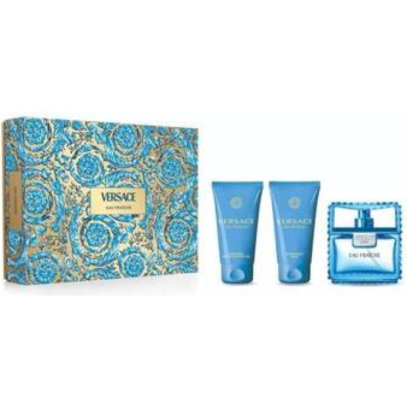 Versace Man Eau Fraiche Gift Set EDT 50 ml shower gel Man Eau Fraiche 50 ml After Shave Balm Man Eau Fraiche 50 ml