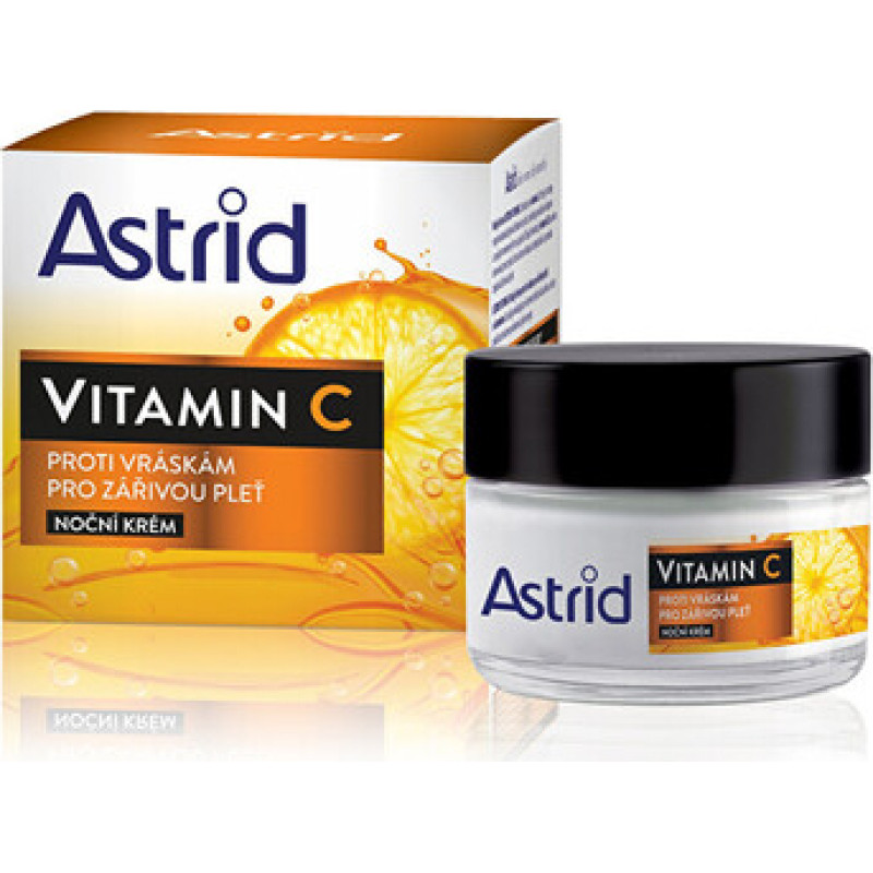 Astrid Anti-wrinkle night cream for radiant skin with Vitamin C
