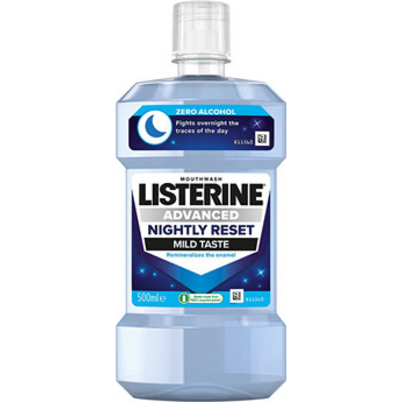 Listerine Advanced Nightly Reset Mild Taste Mouthwash - &Uacute;stn&iacute; voda