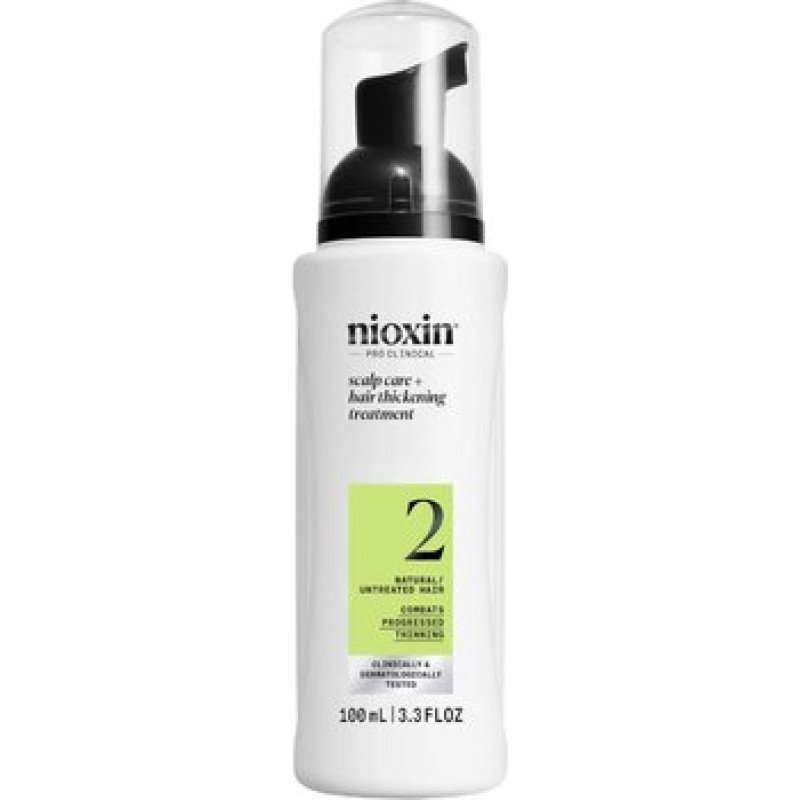 Nioxin System 2 Scalp & Hair Treatment - Bezoplachov&aacute; p&eacute;če pro pokožku nebarven&yacute;ch, m&iacute;rně ř&iacute;dnouc&iacute;ch vlasů