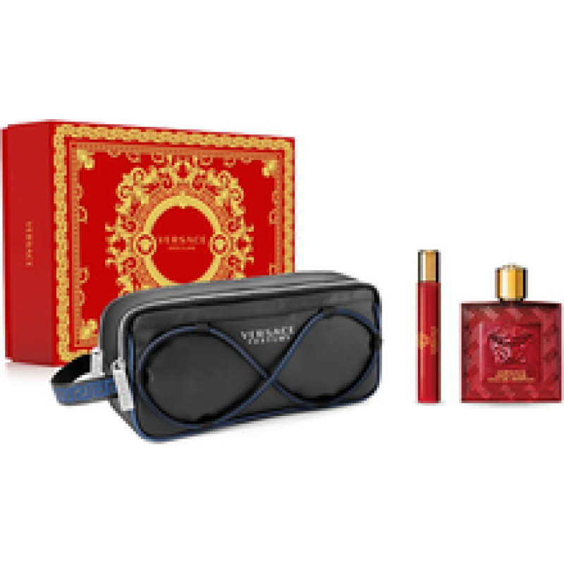 Versace Eros Flame SET EDP 100 ml + miniature EDP 10 ml + cosmetic bag