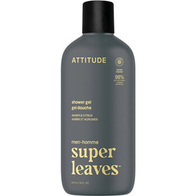 Attitude Super Leaves Amber & Citrus Shower Gel - P&aacute;nsk&yacute; sprchov&yacute; gel