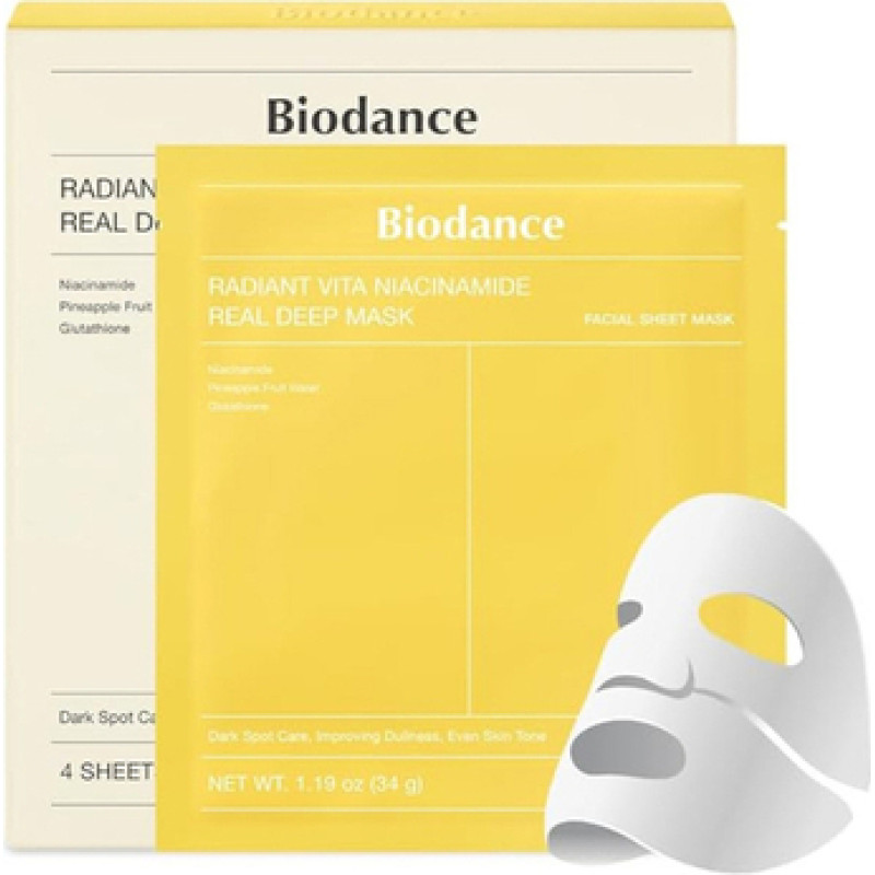 Biodance Radiant Vita Niacinamide Real Deep Mask - Pleťov&aacute; maska ( 4 ks )