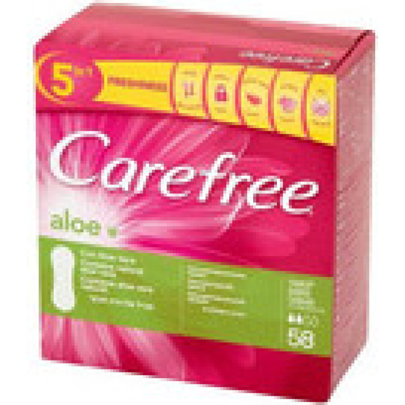 Carefree Aloe Vera liners with extract of Aloe Vera
