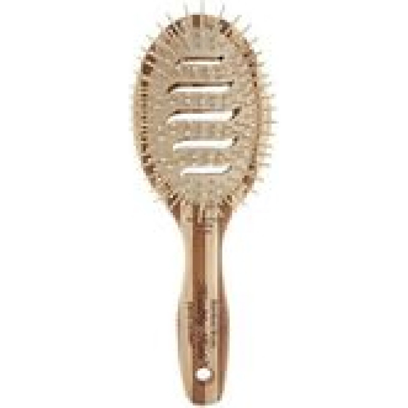 Olivia Garden Healthy Hair Eco-Friendly Bamboo Brush HH-P5 - Ov&aacute;ln&yacute; bambusov&yacute; kart&aacute;č s antistatick&yacute;m efektem