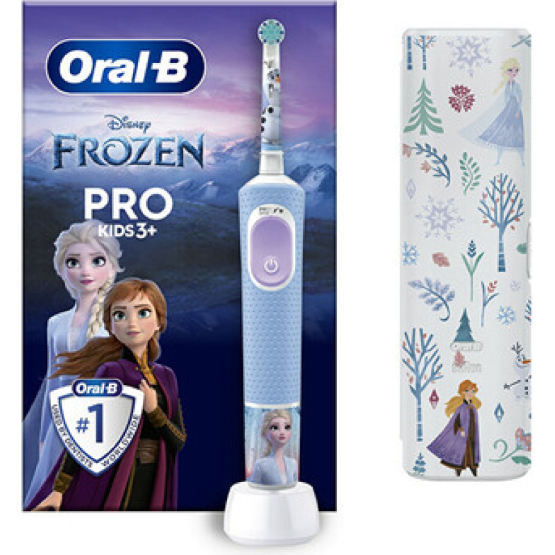 Oral B Vitality Pro Kids Frozen - Elektrick&yacute; zubn&iacute; kart&aacute;ček s cestovn&iacute;m pouzdrem