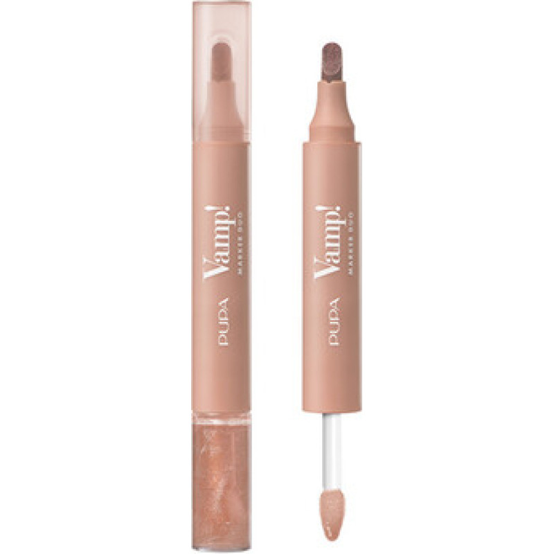Pupa Vamp! Marker Duo - Fix a olejov&yacute; lesk na rty 2v1 4 ml