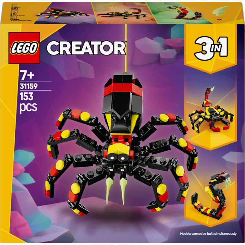 31159 LEGO® Creator 3in1 Savvaļas dzīvnieki: neparasts zirneklis