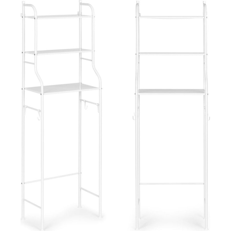 Augsts vannas istabas tualetes plaukts virs tualetes poda, 3 plaukti, alumīnija konstrukcija