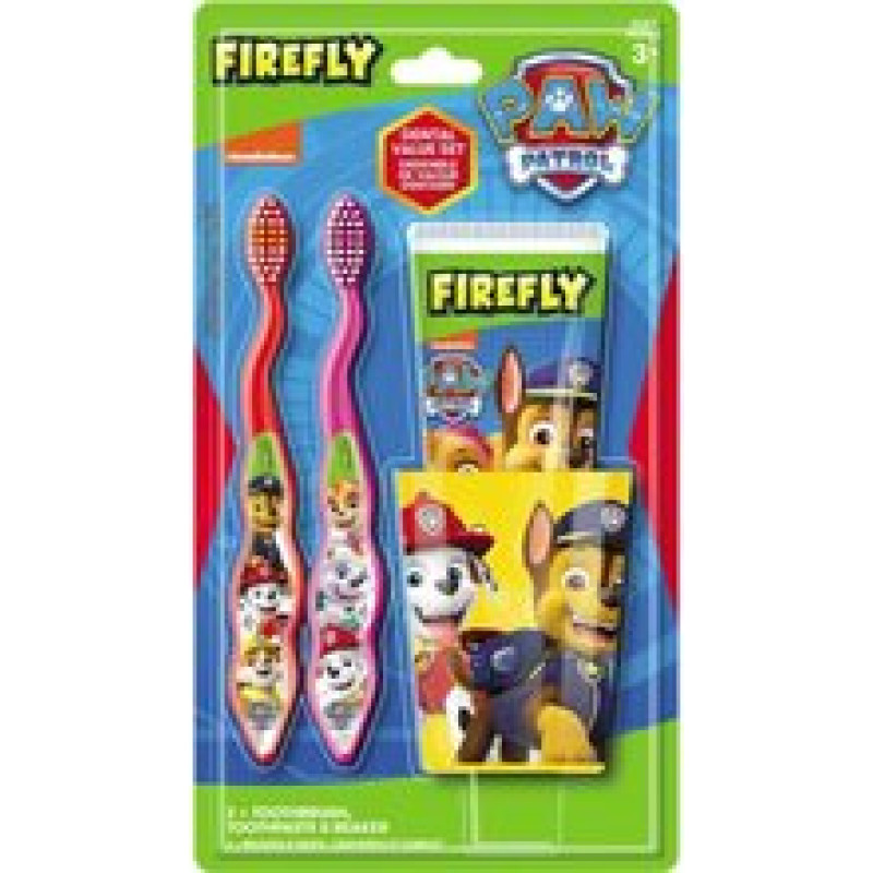 Fragrances For Children Firefly Paw Patrol Dental Set Soft (Red and Pink)