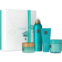 Kosmētikas komplekts Rituals Ritual of Karma: dušas želeja, 200 ml + ķermeņa skrubis, 125 g + ķermeņa maska, 125 ml + ķermeņa krēms, 100 ml