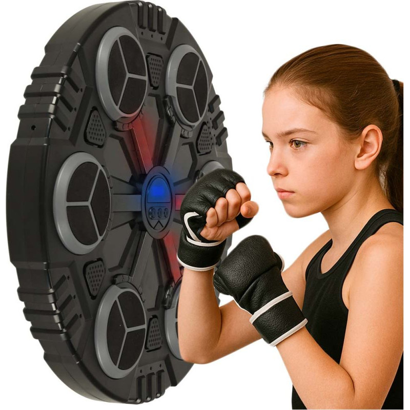 Bokss vairogs sienas treneris mūzika LED USB cimdi