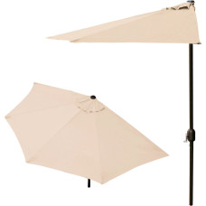 Multigarden Garden umbrella, half-wall umbrella for terrace, 2.7 m, beige, MultiGarden