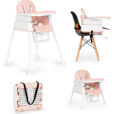 Ecotoys High Chair for Children 3-in-1 Foldable Pink ECOTOYS