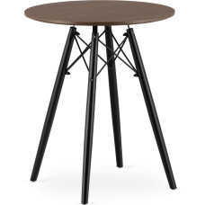 Leobert TODI coffee table, modern Scandinavian brown round top, 60 cm