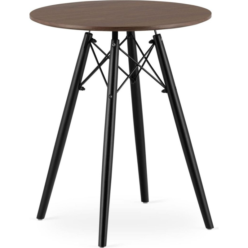 Leobert TODI coffee table, modern Scandinavian brown round top, 60 cm
