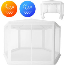 Multigarden Garden Trade Pavilion Tent 2x2x2 m with Mosquito Net White MultiGarden