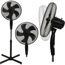 Longwell Industrial Ltd Standing Floor Fan 45W &ndash; 3 Modes, 5 Blades, Black