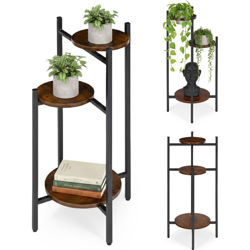 Modernhome Standing Plant Stand for Flowers Decorations 3 Levels Loft ModernHome