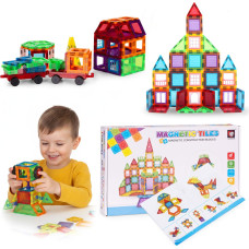 Multistore Magnetic Construction Blocks House Car Trailer Set 106 Pieces