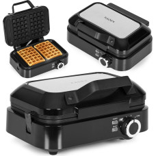 Kaden Waffle Maker for 2 Large Waffles Non-Stick Coating Temperature Control 1200W KADEN