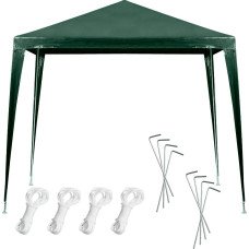 Telts dārza ballīšu paviljons komerciāla lapene zaļa 2,5 x 2,5 m
