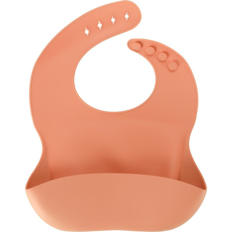 Silikona galda piederumu komplekts zīdaiņiem, 4 gab., oranžs lācītis