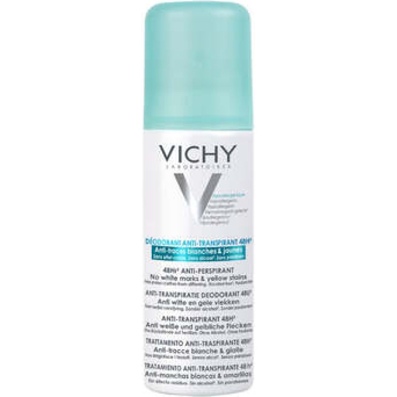 Vichy 48-hour antiperspirant deodorant spray against white and yellow spots