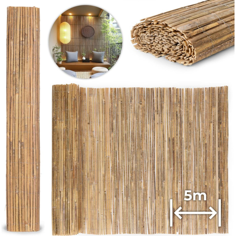 Multigarden Double-Sided Bamboo Mat 150x500 cm for Balcony, Terrace, Fence Natural MultiGarden