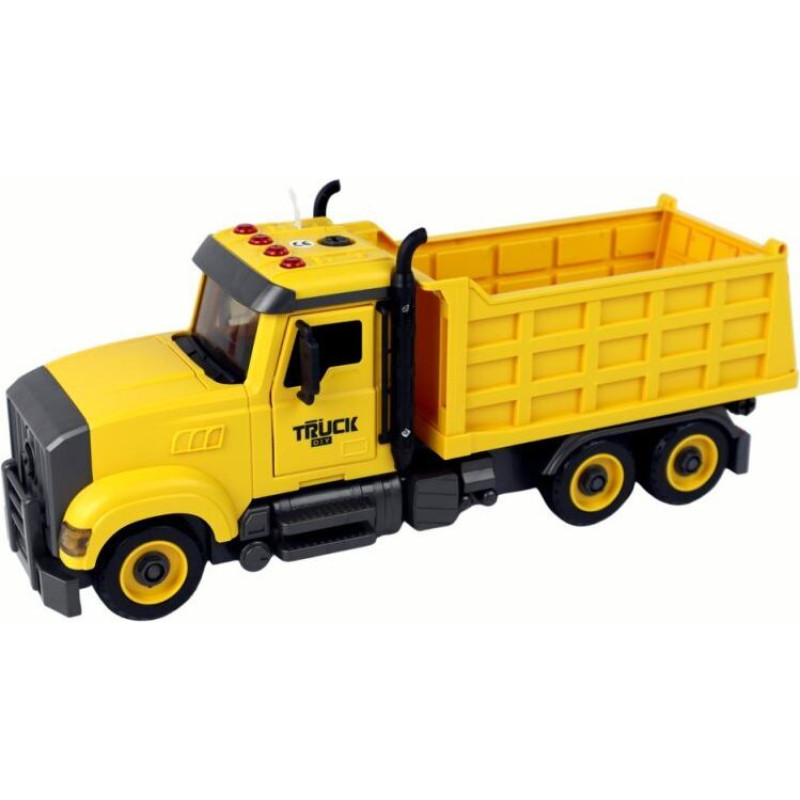 Rotaļu kravas automašīna ar piederumiem Lean Toys, dzeltena