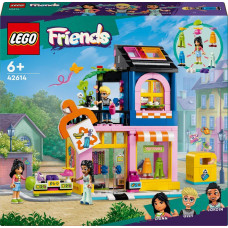LEGO® 42614 Friends Vintage Apģērbu Veikaliņš, modelis ar mini lellēm Olly, Liann un Jordin, kā arī kaķa figūra