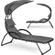 Multigarden Garden Lounger with Large Oval Canopy MultiGarden