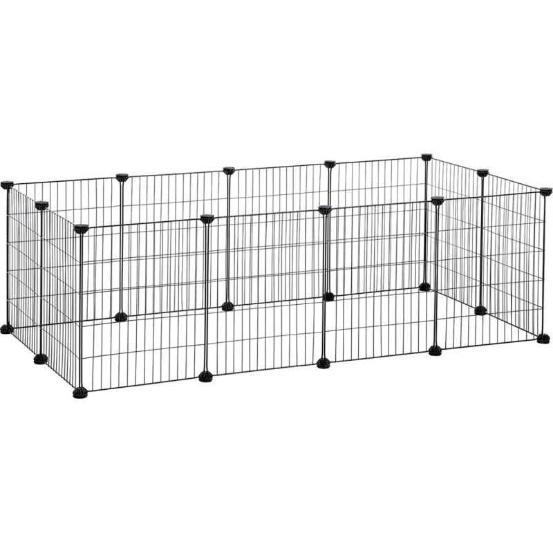 Leobert Modular Playpen for Small Animals &ndash; Hamster, Guinea Pig, Rodents Black
