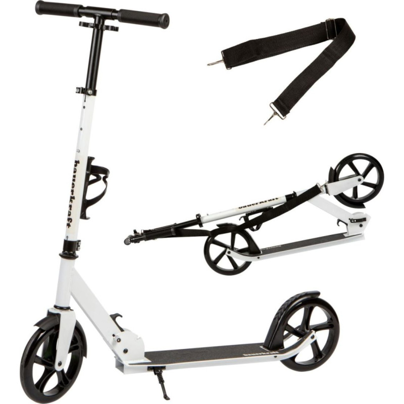 Bauerkraft City Scooter for Children and Teenagers Foldable Height Adjustable 91-101 cm Wheels 200 mm Bottle Holder